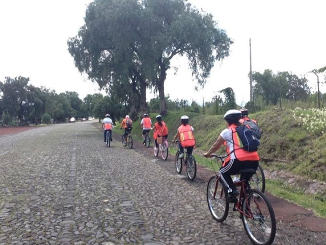 Ciclismo en Teotihuacan